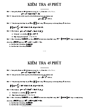 Kiểm tra 45 phút Toán 12